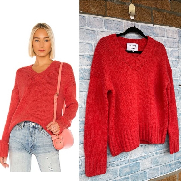 RE/DONE  90s Oversized Sweater in Red
Orange small - Picture 1 of 9